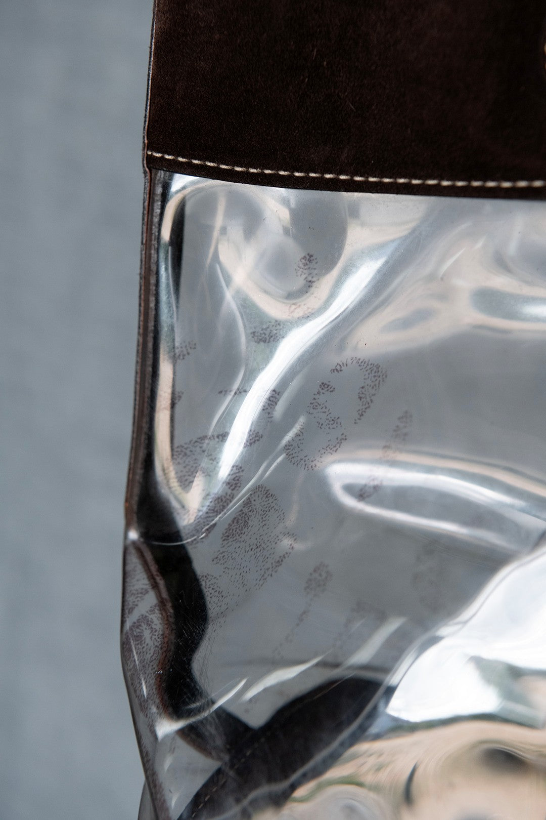 SHOPPER IN CAMOSCIO E PLASTICA