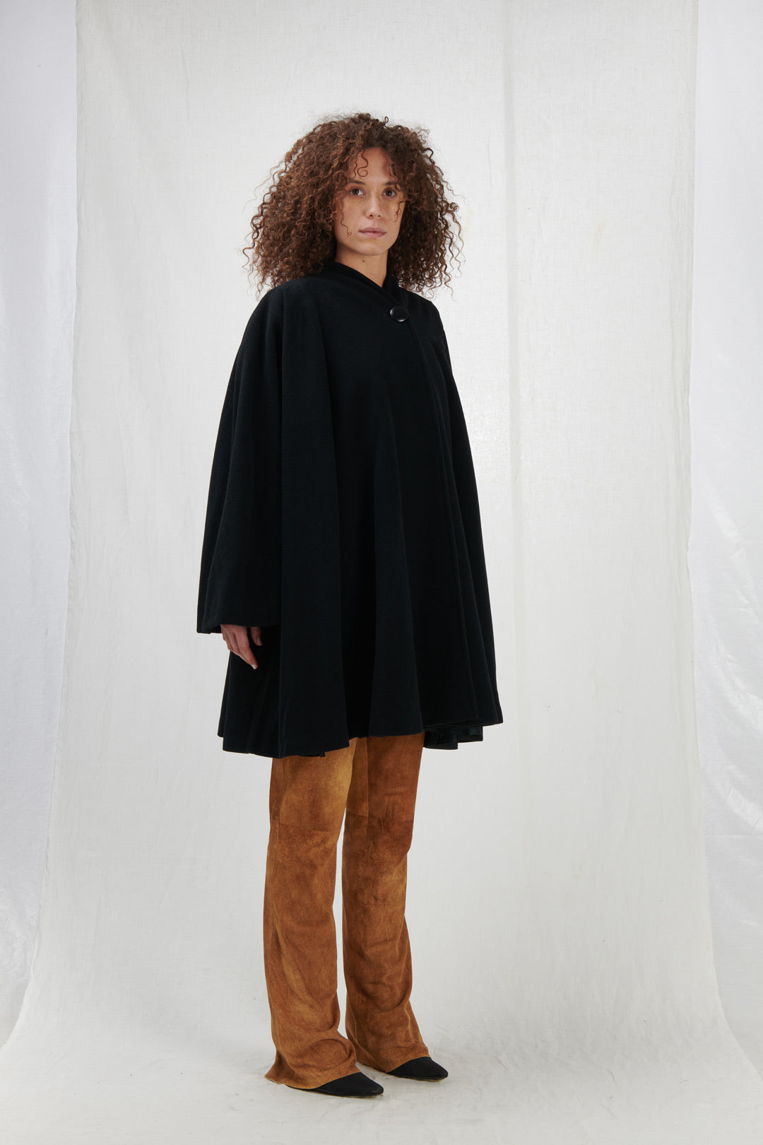 CAPPA KIMONO IN LANA NERA