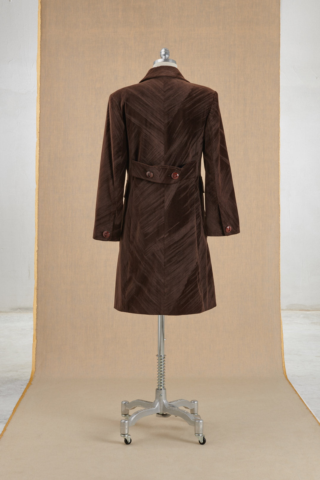 CAPPOTTO MARRONE IN VELLUTO