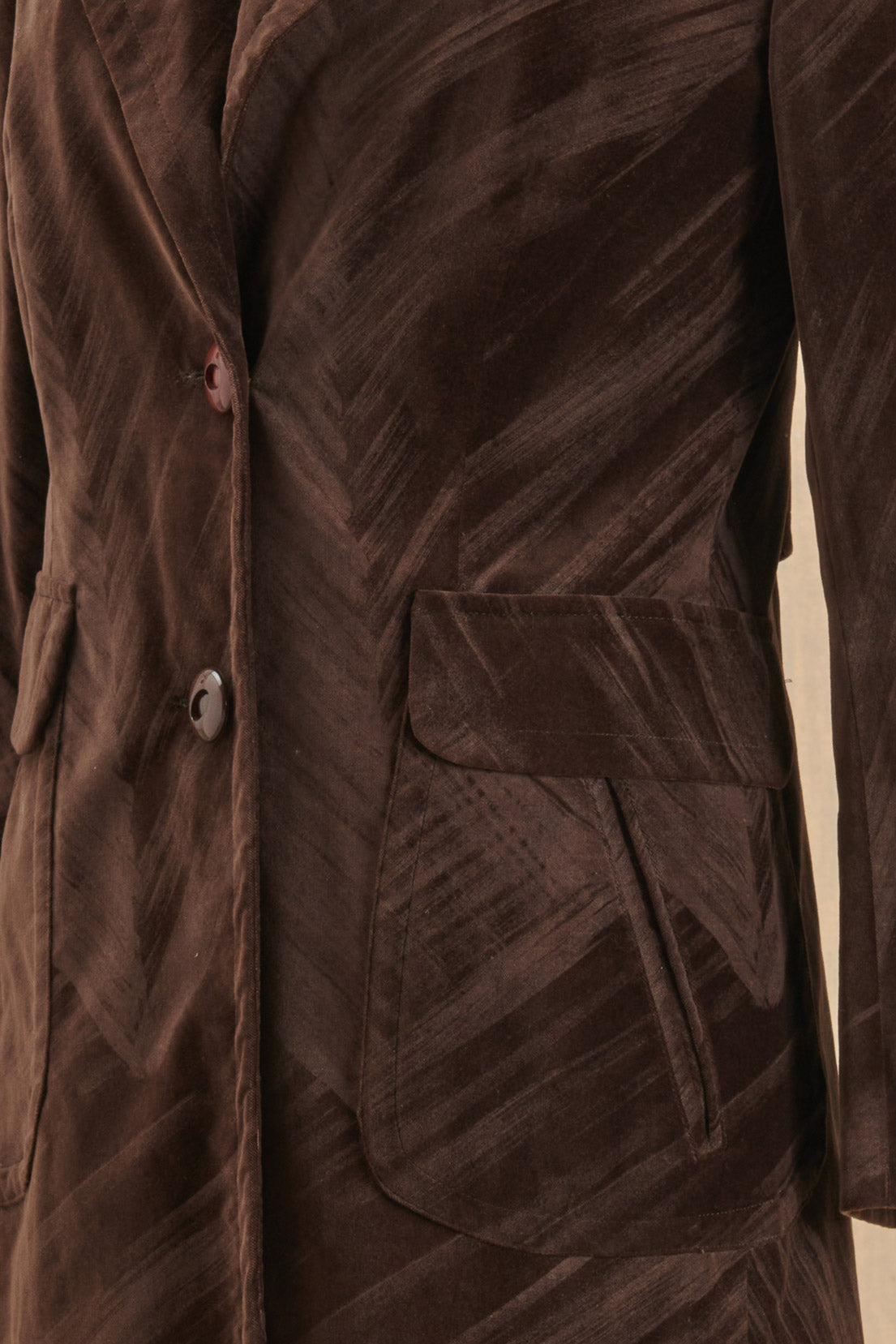 CAPPOTTO MARRONE IN VELLUTO