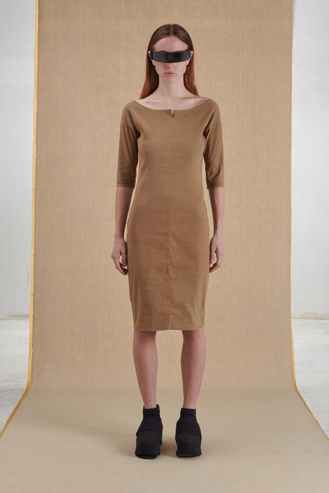 SAND COLOR DRESS