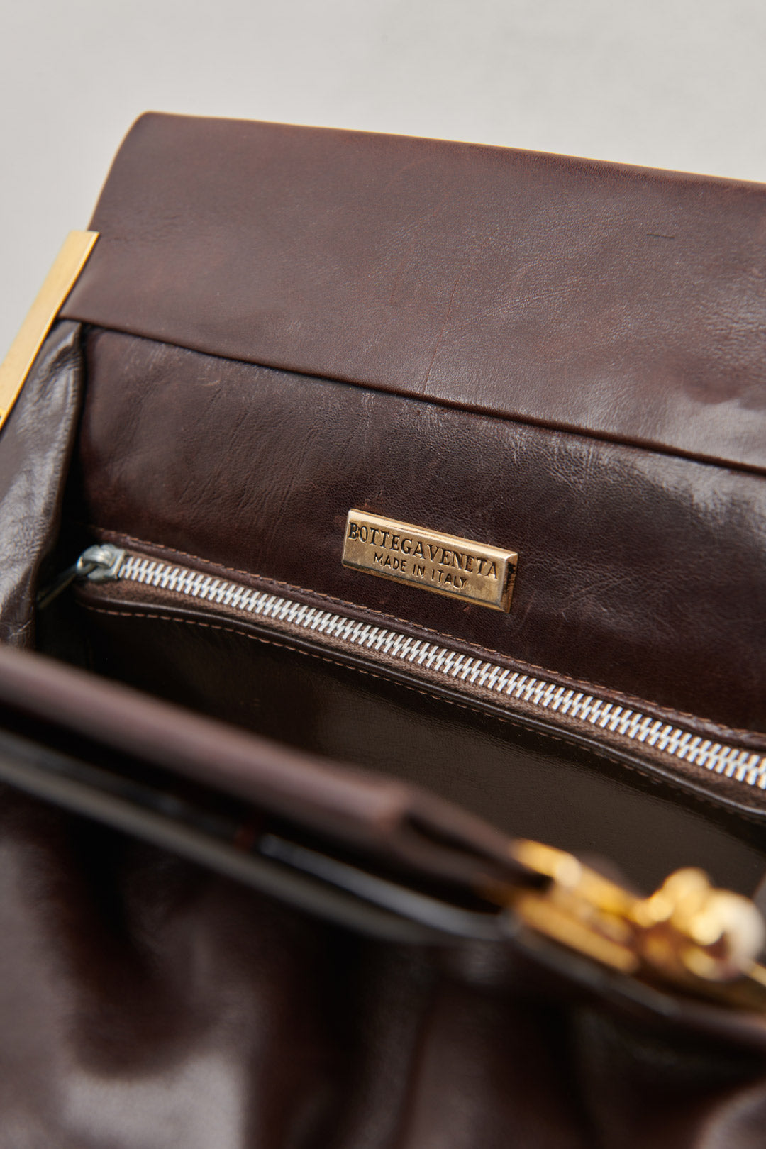 BORSA ANNI '70 IN PELLE MARRONE