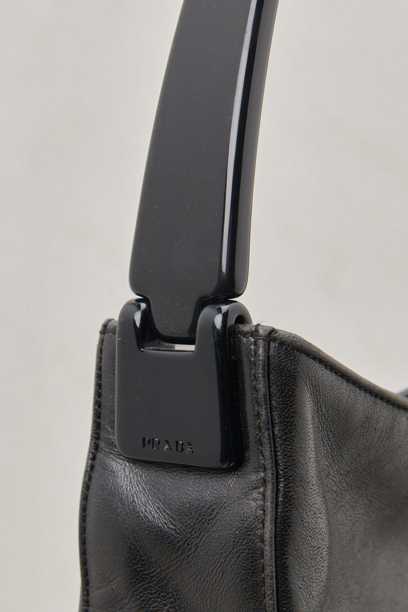 BORSA HOBO NERA CON MANICO