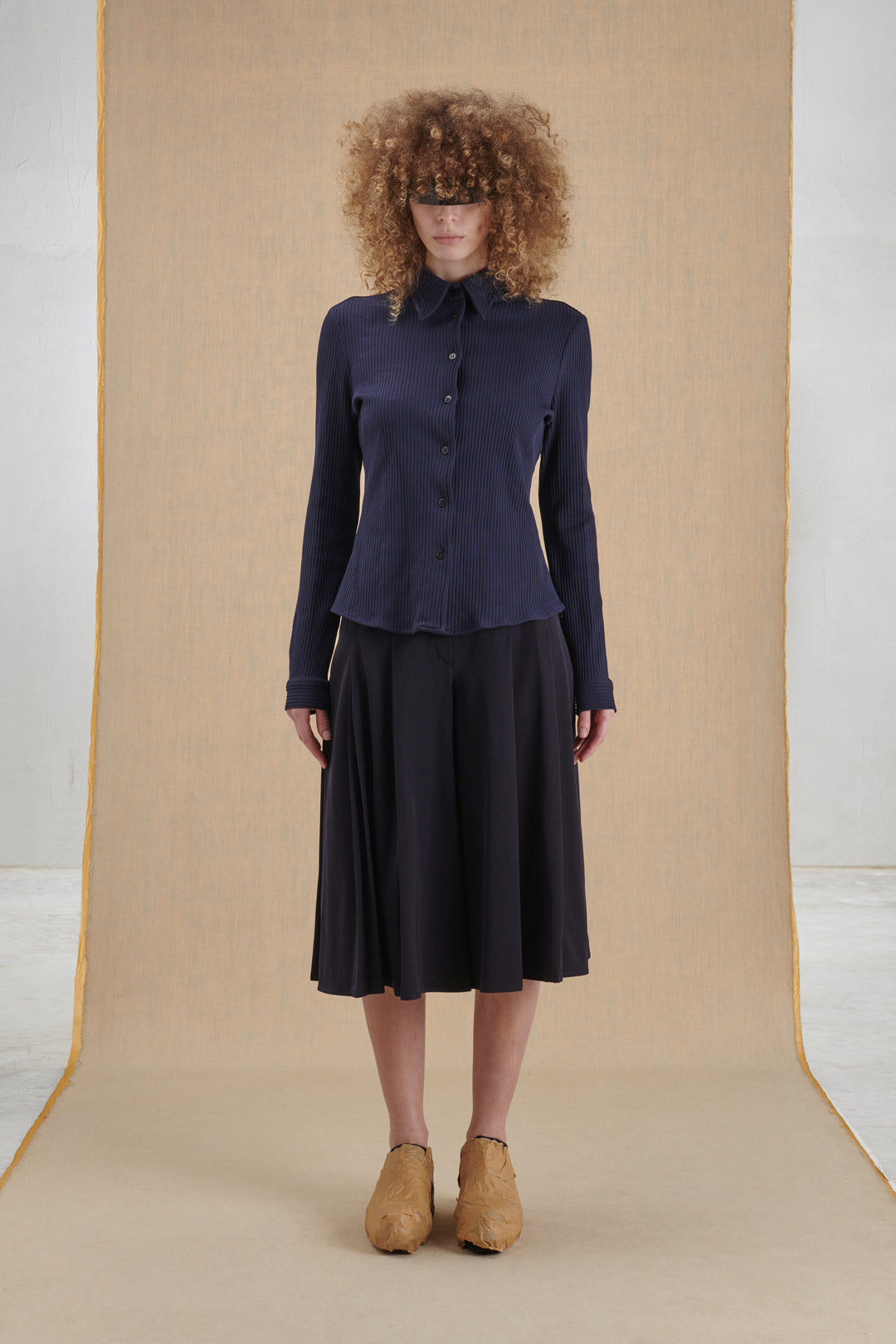 CAMICIA BLU A COSTE MIU MIU
