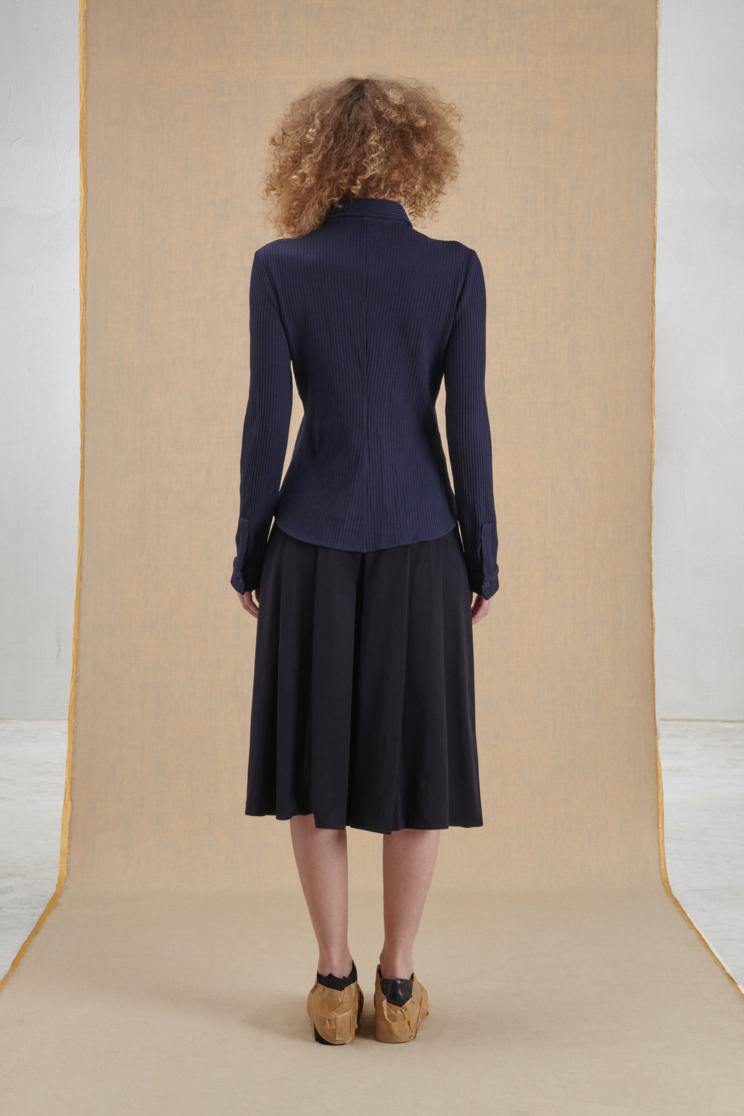 CAMICIA BLU A COSTE MIU MIU