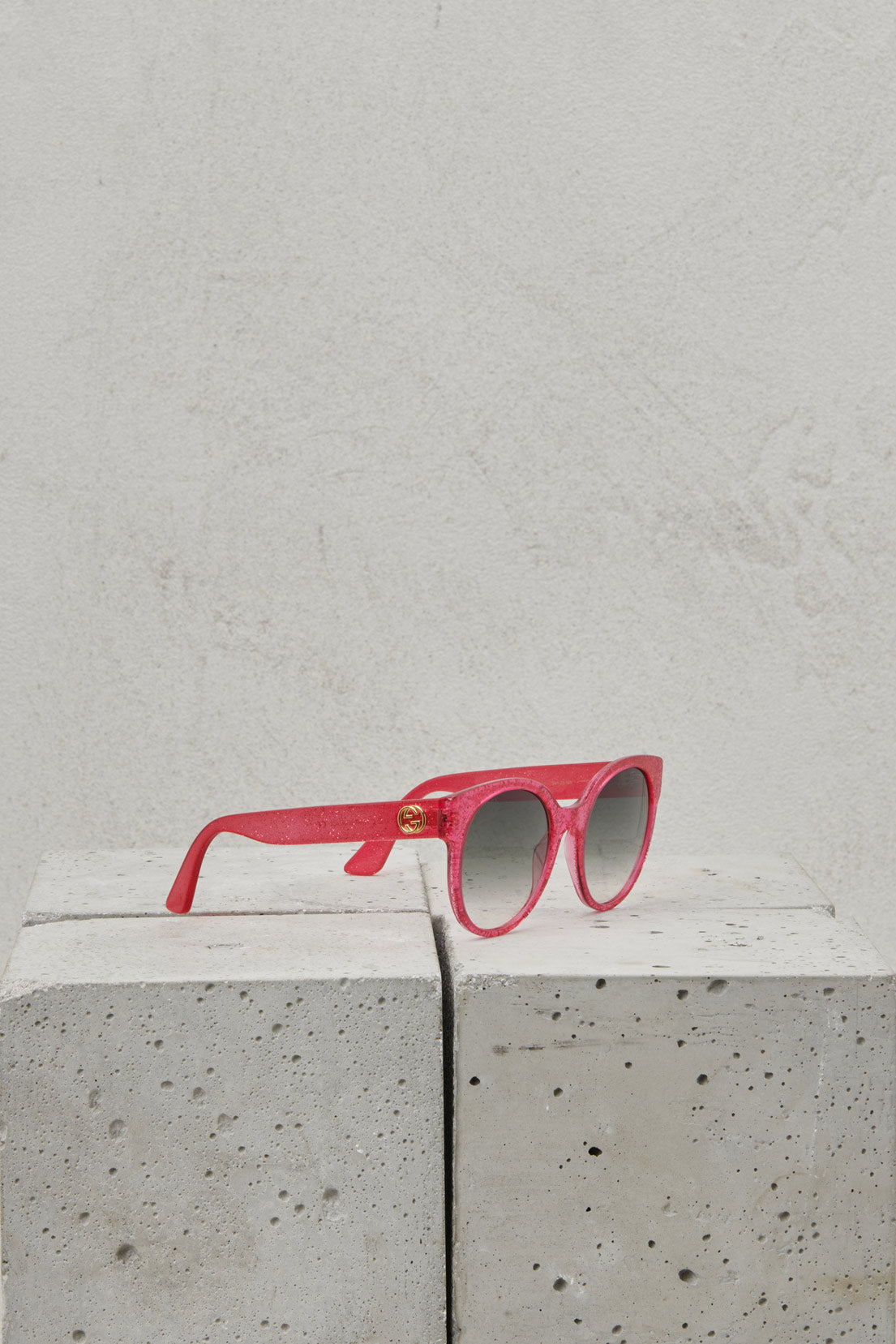 OCCHIALE GUCCI ROSA CON GLITTER