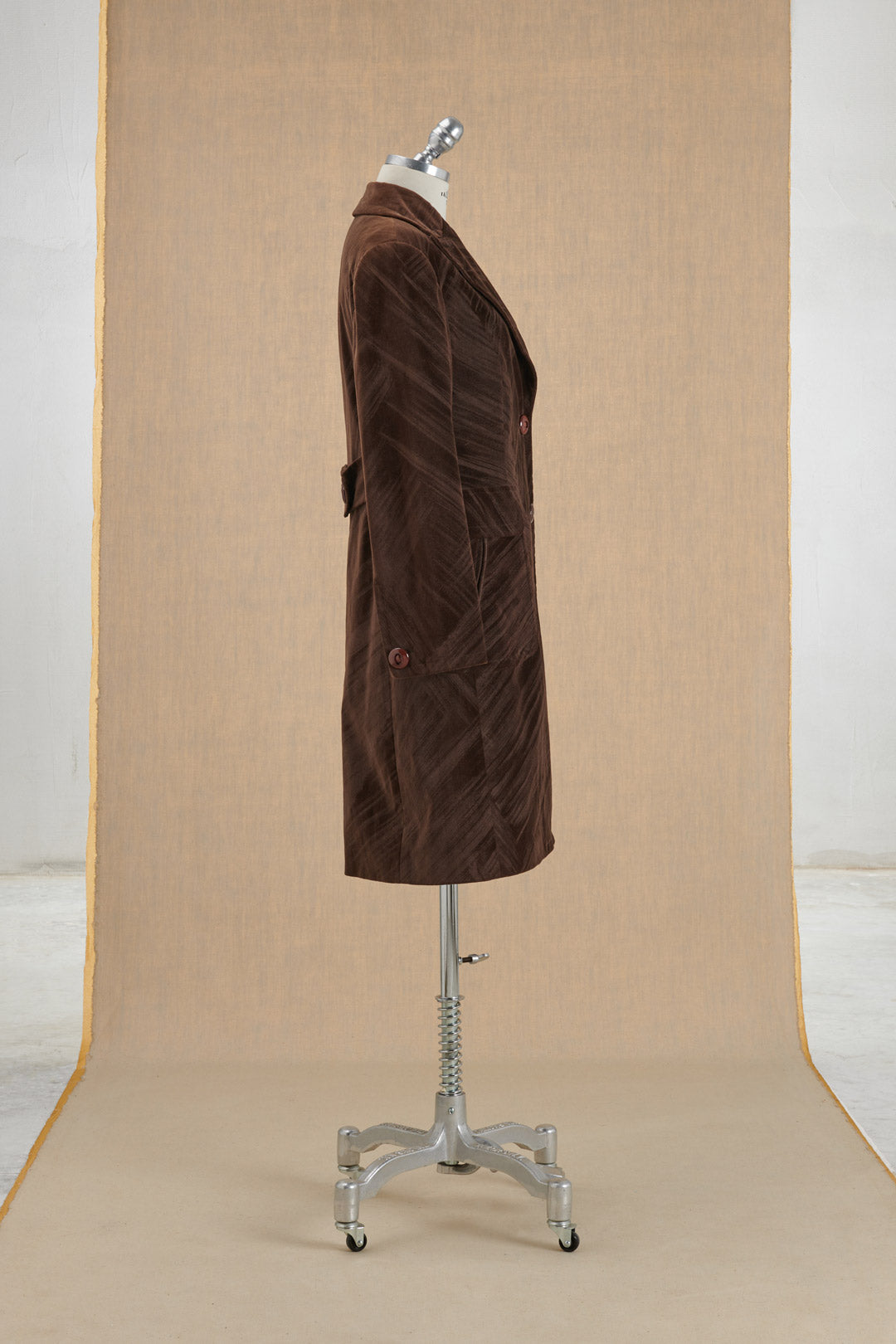 CAPPOTTO MARRONE IN VELLUTO
