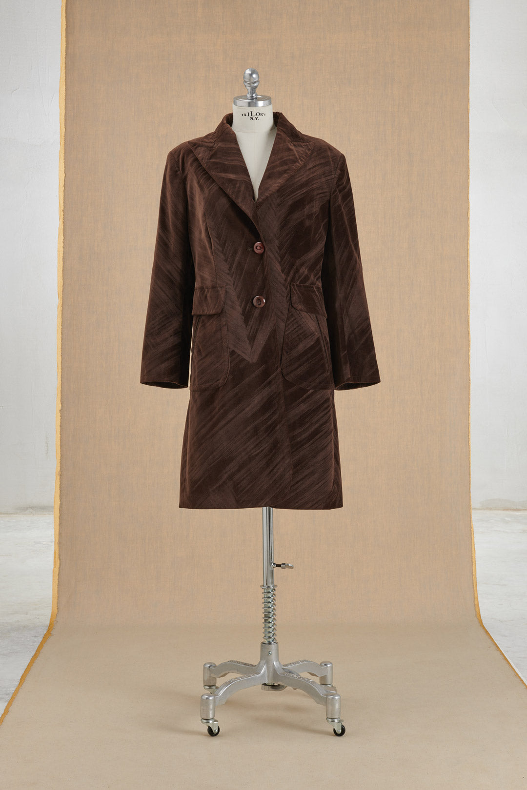 CAPPOTTO MARRONE IN VELLUTO