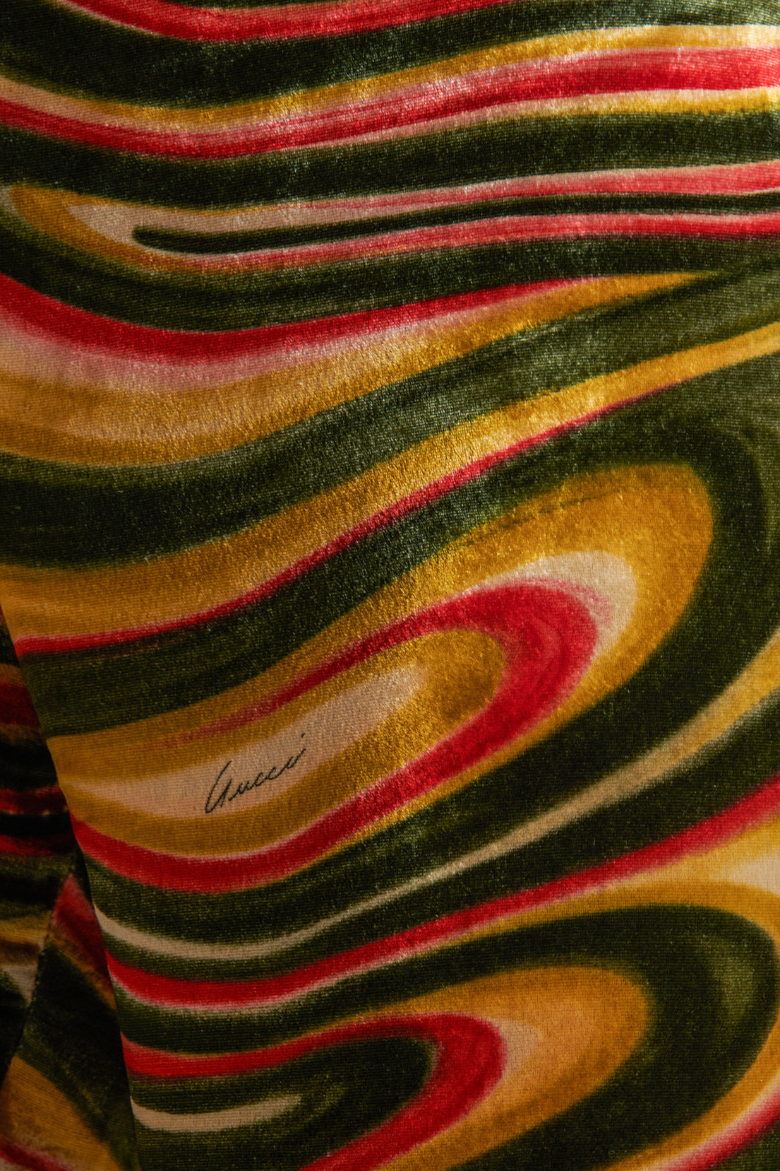 PANTALONE IN VELLUTO STAMPATO TOM FORD PER GUCCI